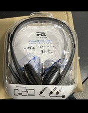 Cyber Acoustics AC-204 Stereo / Wired / Noise Cancelling Microphone Headset 7090 picture