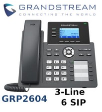Grandstream GRP2604 3-Line 6 SIP Office Phone 10 Busy Field Light + Power Supply picture