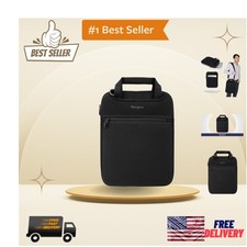 Elegant Vertical Laptop Messenger Bag - Fits 14