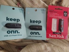 2 Onn. 100139817 USB 2.0 Flash Drive for Tablets and Computers, 1 pack 128 GB picture