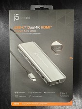 BRAND NEW j5create USB-C Dual 4K HDMI 10Gbps Mini Dock 100W JCD398  picture