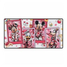 Mickey And Friends Valentine Polaroids Frames And Hearts Mouse Pad Desk Mats picture