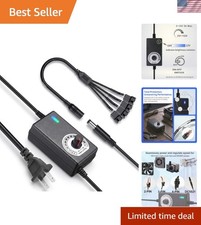 12V PC Fan Speed Controller, AC Plug with 4X 4-Pin Splitter Cable picture