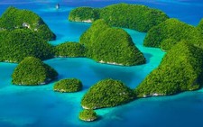 Landscape island tropical indonesia beach sea forest Custom Gaming Mat Desk picture