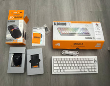 Glorious GMMK 3 White Illuminated Wired USB Keyboard + Model O3 Wireless Mouse picture