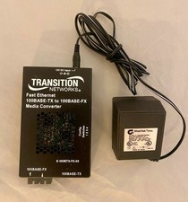 Transition Networks E-100BTX-FX-05 Fast Ethernet Fiber Media Converter w Adapter picture