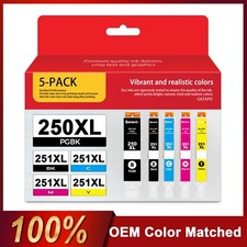 PGI-250XL CLI-251XL Ink Set (5-Pack) for Canon IX6820 IP7220 Printers picture