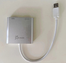 j5create JUA365 USB to USB-C Type-C Female Adapter, Portable, Silver/White picture