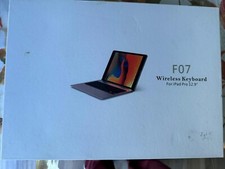 F07 Silver Portable Wireless Keyboard with Track Pad For iPad Pro 12.9