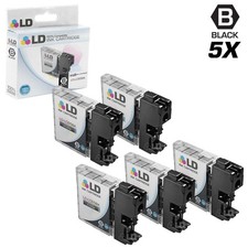 LD Comp Brother LC-65 LC65 5pk HY Black MFC 5890CN 5895CW 6490CW 6890CDW picture