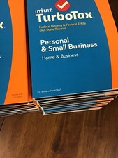 Lots TurboTax 2014 Home and Business Federal + State + Federal  new 20 Piece picture