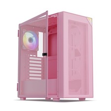 AL800 Pink Full Tower PC Case - Tempered Glass ARGB Fans Support ATX, M-ATX, ITX picture