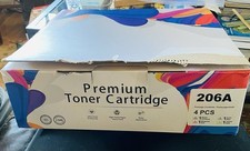 4 Colors HALLOLUX 206A Toner Cartridges (w/Chip) HP NEW Open Box  SEALED PACKS picture