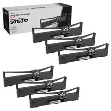LD 6 Pack S015337 Black Ribbon Cartridge for Epson LQ Series LQ-590 Printers picture