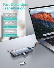 Gray - Baseus Metal Gleam Series 9-in-1 Multifunctional Type-C HUB Docking picture