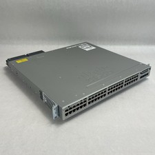 Cisco WS-C3850-48F-S 48 V07 Port Switch 2x 1100W PSU 1x 10Gig Tested & Reset picture