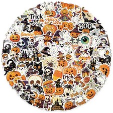100 PCS Giata Glitter Holographic 1.7-2.3 inches, White Orange Black picture