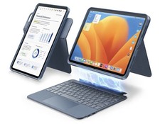 HOU iPad Air 11 M4 M3 M2 Keyboard Case Rotating Magnetic Touchpad Blue picture