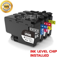 4pk LC406 Ink Cartridges for Bro. MFC-J4335DW MFC-J4345DW MFC-J4535DW 406 ink picture