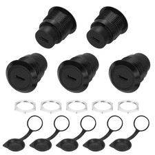 5Pcs Type C Panel Mount Coupler,  USB C Pass Through 10Gbps Black picture