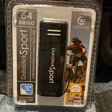 3Xnew CentonDataStick Sport64GB WaterResistantUSBFlashDrive, Blackplus2gbMicroSD picture