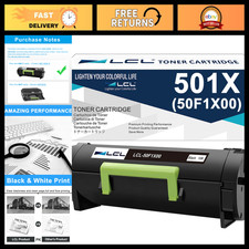 High Yield Black Toner Cartridge Replacement for Lexmark MS410 MS510 Printers - picture