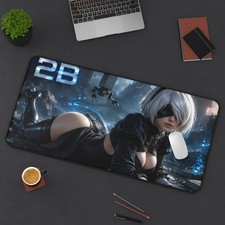 2B Mouse Pad, XXL Gaming Desk Mat, Anime Desk Decor, Gamer Gift picture