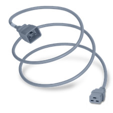 20 Pack of C19 C20 20A 250V 12/3 SJT Power Cord - Gray - 6ft picture