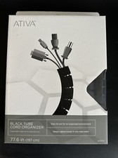 NEW Ativa Cord Desk Organizer 77.6in - 6.46ft Black picture