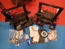 Lot of Creality Ender-3 V2 and Ender-3 E 3D printers, includes many extra parts picture