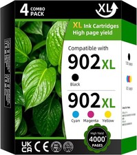 4 Pack 902XL High Yield Ink for HP OfficeJet Pro 6960 6962 6968 6975 picture