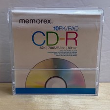 Memorex CD-R 52X 700MB 80Min Recordable Discs with Sleeves 6 Pack NWOT picture