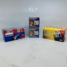 Sony 2HD / FujiFilm 2HD / Memorex HD 3.5 Floppy Disk 97 Piece New & OB Lot picture