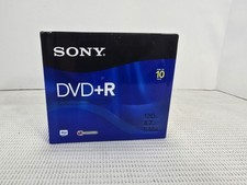 Sony DVD+R Jewel Case 10 Pack Authentic 4.7GB 120 Min 1X-16X 10DPR47R4 Sealed  picture