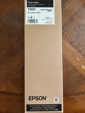 T8001 Photo Black 2028 Epson UltraChrome PRO Ink Cart 700mL Genuine C13T800100 picture