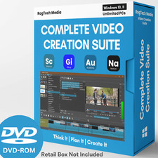Full Online Video Creation Suite. Audio, Video, After Effects, Photo Editing DVD picture