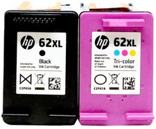HP 62XL Black Tri-Color Ink Cartridge 2-Pack Envy 5640 OfficeJet 5740 - Genuine picture