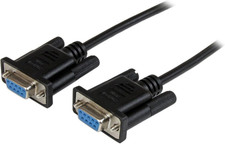 Startech 2M DB9 RS232 Serial Null Modem Cable, Black (SCNM9FF2MBK) picture