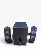 Logitech X-230 Computer Multimedia Speakers with Subwoofer Speaker Covers Worn picture