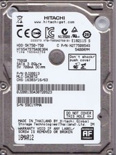 Hitachi HTS547575A9E384  p/n: 0J20013 mlc: DA3872 MAR/2012 750GB SATA C13-11 picture