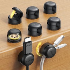 JOYROOM 8 Pack Magnetic Cable Clips 360° Swivel Cord Organizer Wire Holder picture