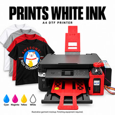 BCH A4 DTF Printer White Ink + RIP Epson EcoTank Conversion T-Shirt Bundle picture