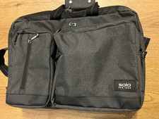 Solo New York Laptop Briefcase Backpack Combo Gray Black Duane 12.5