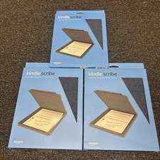 Amazon Kindle Scribe Fabric Folio Cover w/ Magnetic Attach - Denim (3-pack) New picture