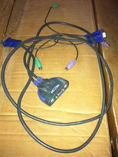 2X ATEN CS-62 2-Port KVM Switch with Built in PS/2 cables picture
