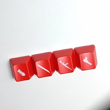 4 PCS Keycaps ABS OEM R4 Key Caps Red Keycaps Translucent Keycaps picture