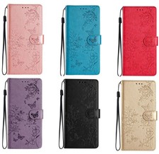 Butterfly Flower Wallet Cover Case For Redmi Note 13 14 15 12 A5 A4 15C A3X 13C picture