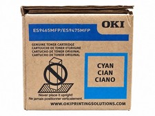 OKI Okidata 45643507 CYAN Toner Cartridge ES9465, ES9475, Genuine OEM, Sealed  picture