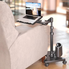 G2 Deluxe Rolling Laptop Stand, Height-Adjustable Desk with Mouse Tray picture