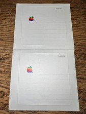 RARE 1984 Apple 400K Disk LABELS ONLY Set of 2 Macintosh 128K Mac M0001 UNUSED picture